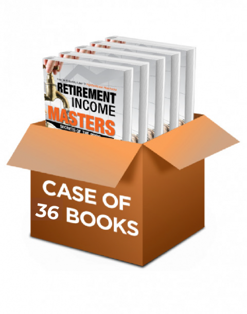 Case of 36 - Retirement Income Masters: Secrets Of The Pros Hardcover Books